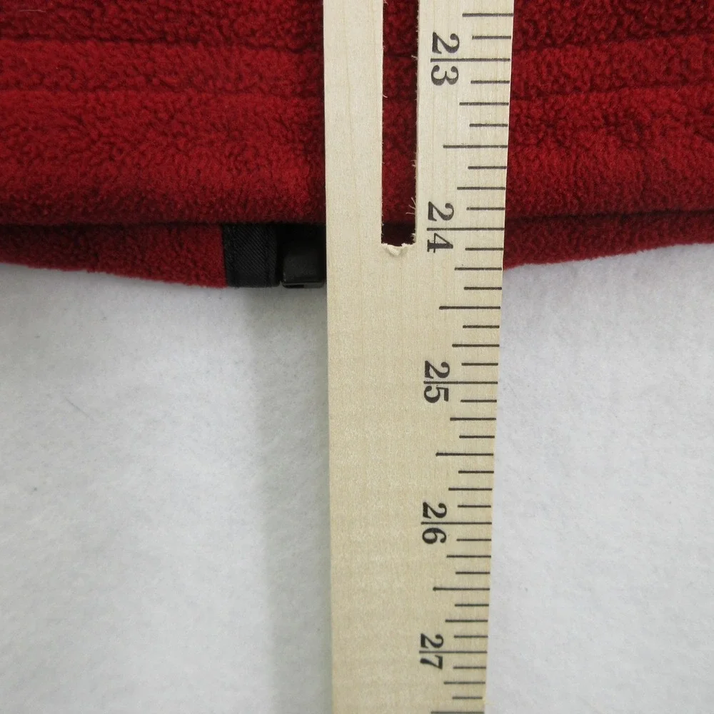 IZOD PerformX Men's Fleece Full Zip Vest Size M Red Performance PFX Stand Collar